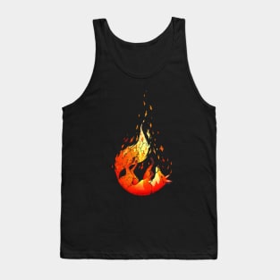 fire Falling Fox Tank Top